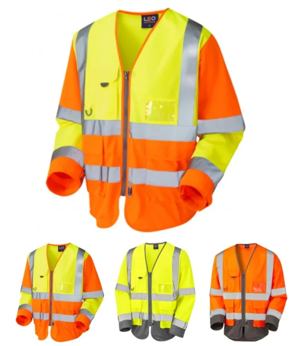 Leo Wrafton ISO 20471 Class 3 Sleeved Superior Waistcoat colours